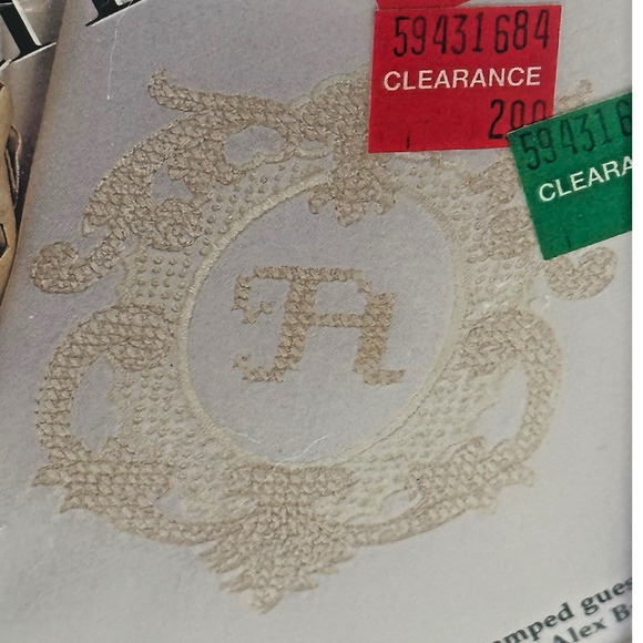 NOS 1997 Bucilla Special Edition #64691 Monogram Towels Stamped Cross Stitch VTG - Picture 2 of 3